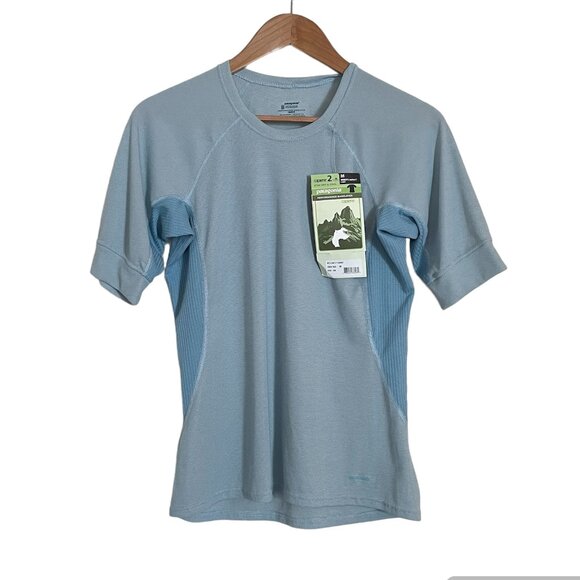 Patagonia Capilene 2 Performance Base Layer Short Sleeve Shirt Light Powder Blue - Picture 1 of 12